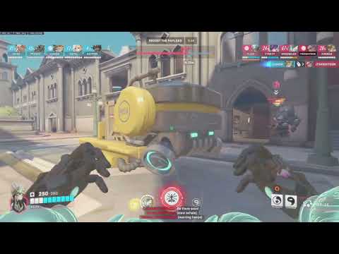 Overwatch 2:[Zen] One life support while almost dying at the very beginning (match)