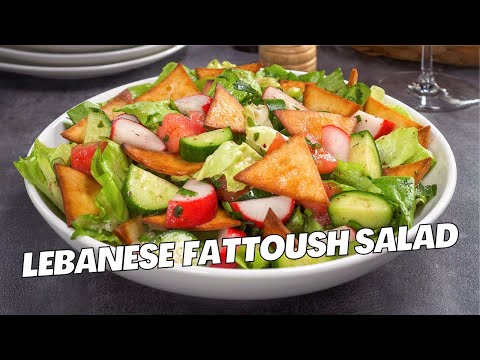 Lebanese FATTOUSH SALAD in 20 Minutes. Healthy Middle Eastern VEGETABLE SALAD Recipe by Always Yummy