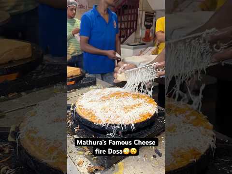 Mathura’s Famous Cheese fire Dosa😳😵|| Indian Street Food