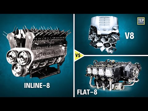 How 8-Cylinder Engine Works? Inline-8 vs V8 vs Flat-8 | Explained