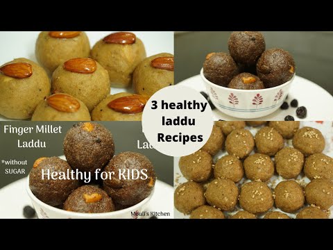 3 easy & healthy Laddu recipes for kids (NO SUGAR) | Instant Easy & Tasty Ladoo Recipes