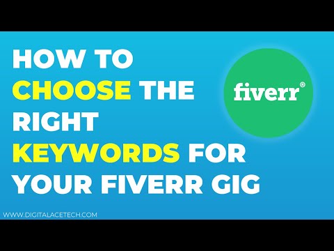 How to Choose the right keywords for your Fiverr Gig? | Fiverr Course Part 1