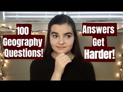 ASMR Whispering 100 Geography Trivia Questions of Increasing Difficulty!