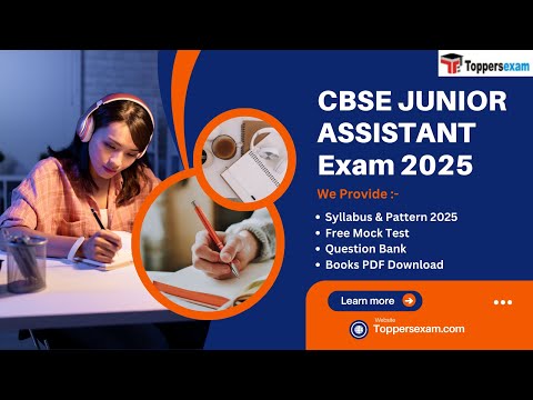 CBSE JUNIOR ASSISTANT Mock Test Free, Update Syllabus & Pattern 2025, PDF Book, Important MCQ, Books