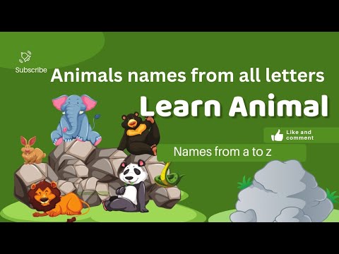 animals name from a to z. English educational video-kids vocabulary -learn English for kids