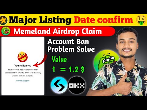 Major I'd Ban 🚫 Problem Solve 💯 | Memeland withdrawal Enable 🤑 | Major Price 1.2$ 😲