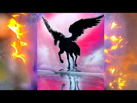 Beautiful Pegasus by Spray Art Eden