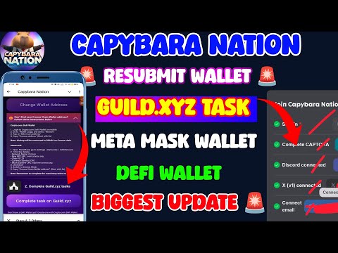 Capybara Nation Resubmit Wallet l Guild.xyz Task Complete ✅ l How to Connect Meta mask l Capybara