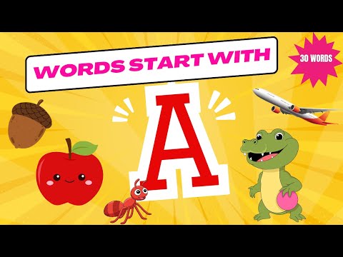 Words Starting with Letter A | Letter A flashcards  #alphabet