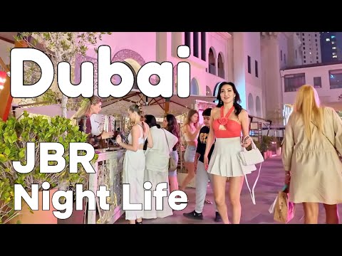 Dubai 🇦🇪 Night JBR, Jumeirah Beach Residence [4K] Walking Tour