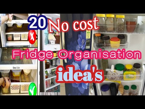 बिना पैसे खर्च किए  / 20-ZERO COST Fridge Organization Ideas | Small Fridge Organization Ideas |