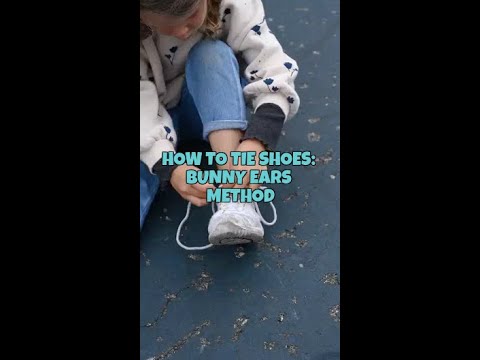 Teach your child to tie shoes using the bunny ears method 👟🐰