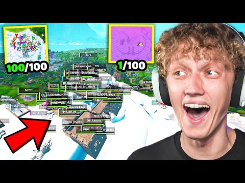 I Got 100 Players To Land At Polar Peak In OG Fortnite! (STACKED ENDGAMES)