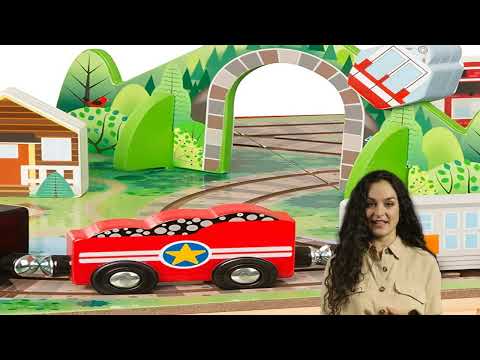 "Unlock Imagination with Melissa & Doug’s Portable Wooden Train Set [Eco-Friendly]"