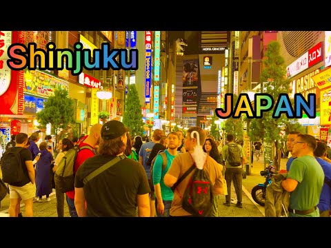 [4K HDR] Shinjuku Evening View. # Evening walk in Shinjuku. Tokyo, Japan.