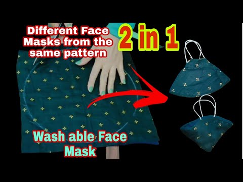 [DIY] 2 in 1 Face Mask Tutorial - sewing a face mask for beginners- Sew face mask at home