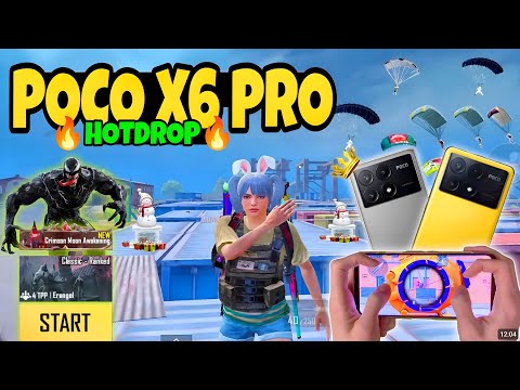 Poco x6 pro 🔥 bgmi hotdrop test with 90 fps | poco x6 pro 8 month old 🔥