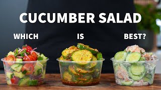 3 Easy Cucumber Salads | Viral Cucumber Salad