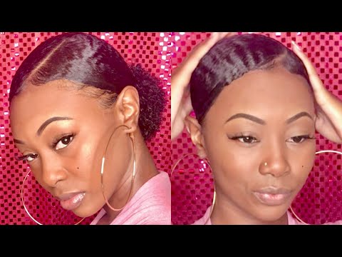 SLEEK LOW PONYTAIL ON TYPE 4 NATURAL HAIR