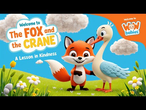 Welcome to wow babies| The Fox and the Crane | A Lesson in Kindness#moralstoriesforkids