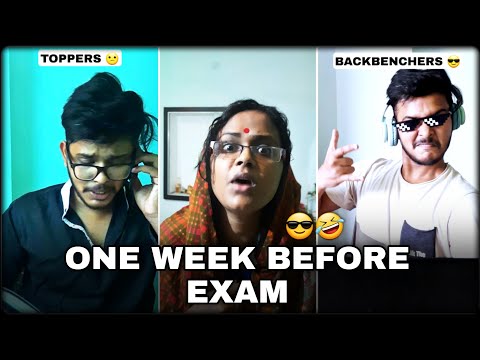 One Week Before Exam 📖 | Topper Vs Backbencher (part 2)😎🤣 #shorts #funny #comedy #cbse