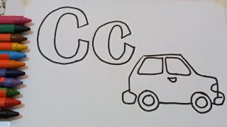 letter C | C for car #colorsfortoddlers #learning #colouring #easy #postercolour #alphabet #c