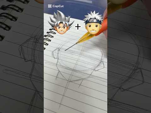 Naruto + Goku |Combine Art | #drawing #satisfyingart  #anime #viralart