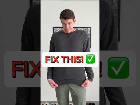 ✅ How to PERFECTLY crop a sweater or sweatshirt! #menstyle #stylehacks #styletips #mensclothing