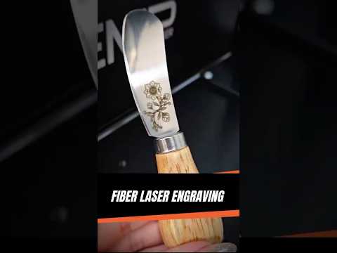 Transforming Everday Utensils into Art: Floral Fiber Laser Engraving on Metal🌼