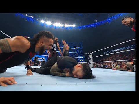 The Bloodline attacks Roman Reigns & Jimmy Uso WWE Smackdown 10/11/24