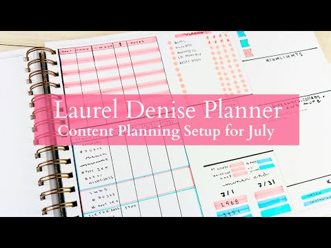 Laurel Denise Planner | Content PLAN WITH ME | My creator journey & July planner setup