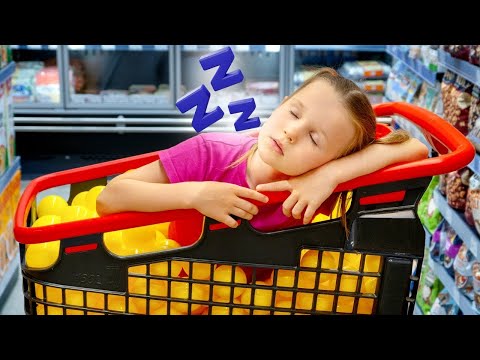 🛒😜 Stephy duerme en un carrito de compras en el supermercado | Divertidas aventuras de Vania Mania