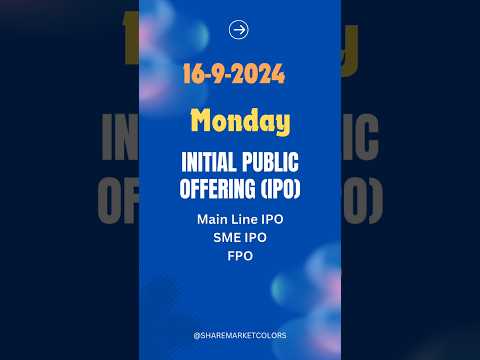 Current IPO: 16-Sep-2024 #ipo #initialpublicoffering #nse #bse #sme #smeipo #primarymarket #fbo