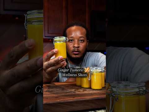 Ginger Tumeric Wellness Shots #youtubeshorts #wellnessshots #immunity #gingershot #plantbased