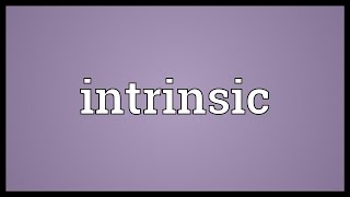 Intrinsic Meaning