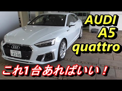 【アウディ】バランスの取れた万能カー、AUDI A5。１台しか持てない場合の有力候補！全方位に死角無し！