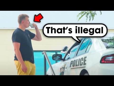 Drinking Fake Beer in Front of Cops!