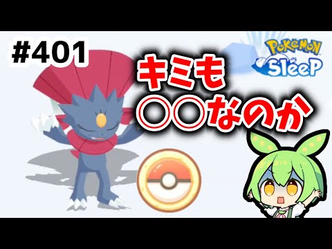 【睡眠リサーチ】＃401『マニューラ、キミも〇〇なのか』【ポケモンスリープ/pokemon sleep】【無課金ゴプラ勢】【ゆっくり実況ずんだもん】