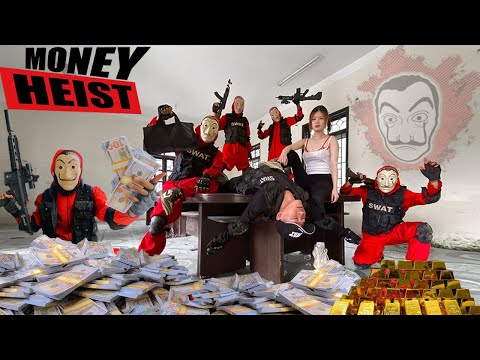 PARKOUR VS MONEY HEIST: Bad Guy and Money Heist raid Police station to steal money & Gold | Epic POV