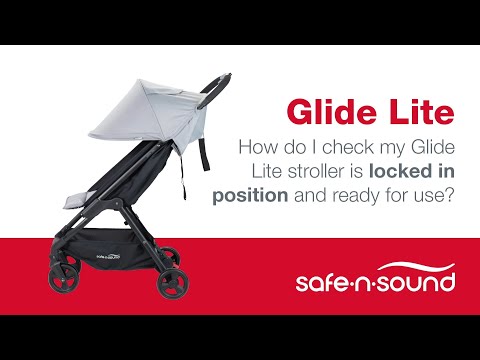 Safe-n-Sound Glide Lite: How to lock the stroller in position for use