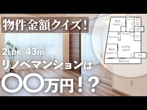 【ルームツアー】都内2LDKリノベマンションの金額は！？夫婦2人暮らしにぴったりな個性的な間取りの角部屋｜東京｜リノベーションマンション【マイホーム計画】