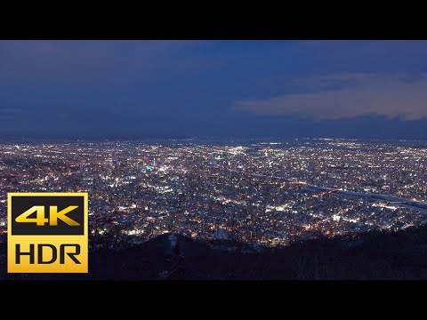 [4K HDR] 札幌の夜景と藻岩山ロープウェイ散策 / Sapporo night view & Strolling in Mt. Moiwa Ropeway (Hokkaido,Japan)