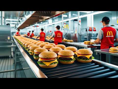 How McDonald’s Hamburgers Are Made in a Factory | Hamburgers Factory Process