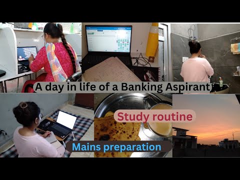 A day in life of a banking Aspirant . My Study Routine. #bankingpovlog #bankpreperation #rrbpo2024