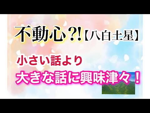 不動心⁈【八白土星】小さい話より大きな話に興味津々！