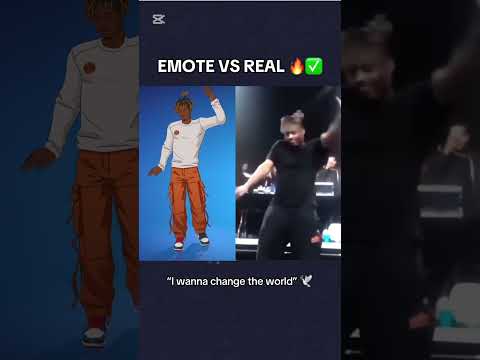 EMOTE VS REAL🕊️ #fortnite #juicewrld #999 #fortnitenews #fortnitebr #fyp  #gaming  #mrlucky