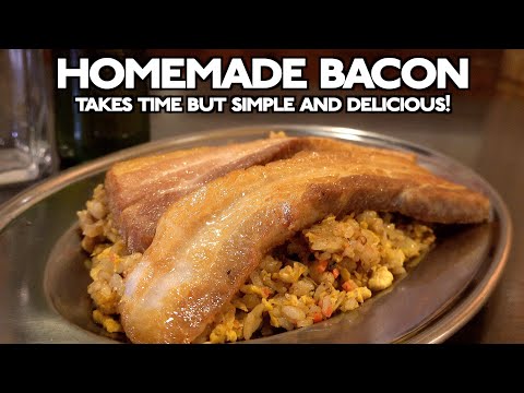 How to make homemade bacon! Takes time but simple and delicious!