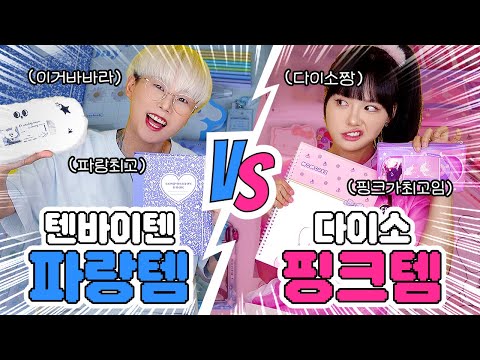 가성비 다이소 핑크템 vs 문구 끝판왕 텐바이텐 파랑템 대결!🩷🩵 뭐가 더 예뻐?!✏️