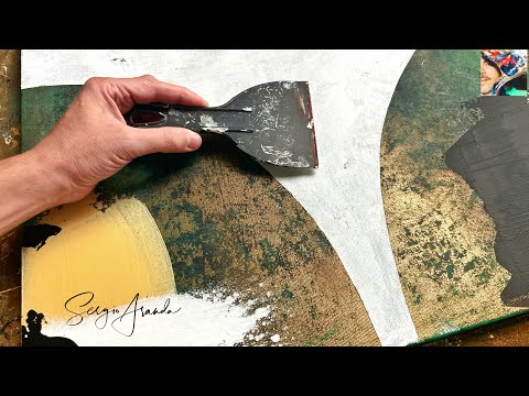 Unleash Your Imagination: Create Captivating Abstract Art with Gold Spray Paint and Newspaper - DIY