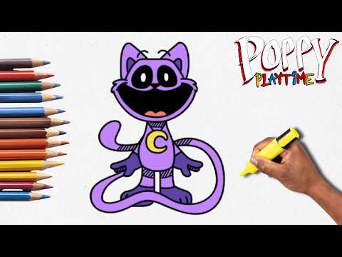 How to Draw CATNAP | Poppy Playtime 3 Smiling Critters Exclusive Tutorial